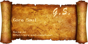 Gore Saul névjegykártya